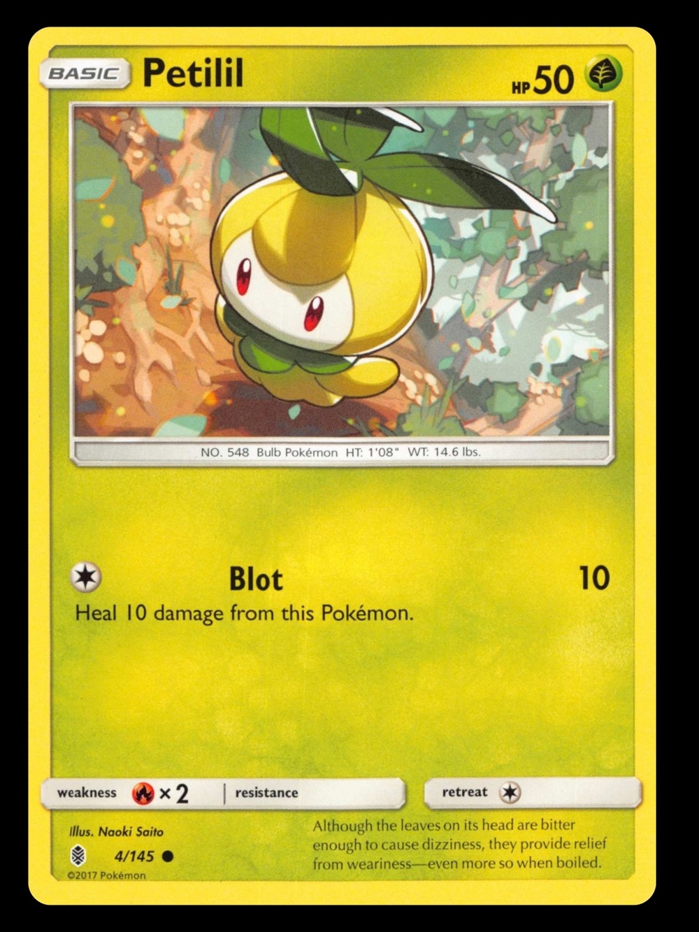 POKEMON CARD TCG - Petilil - Guardians Rising - Common - 4/145